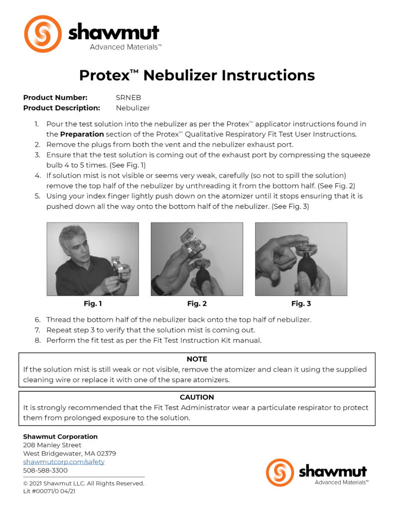 Protex Nebulizer Instructions